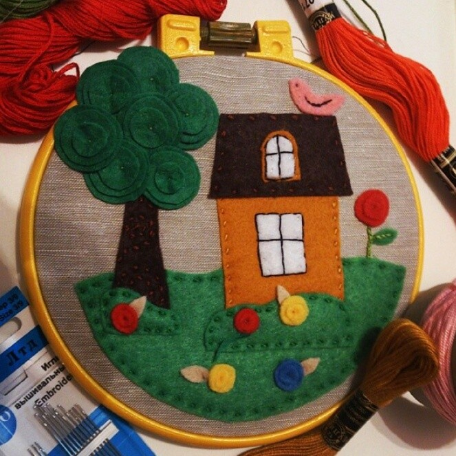 Что ещё можно сделать из фетра? Аппликации!!!!!