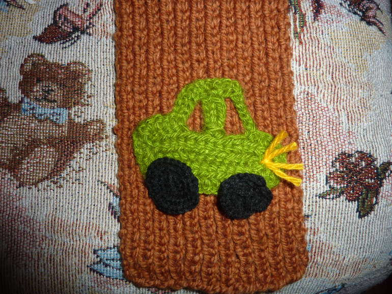 рисунок на шарф - машинка