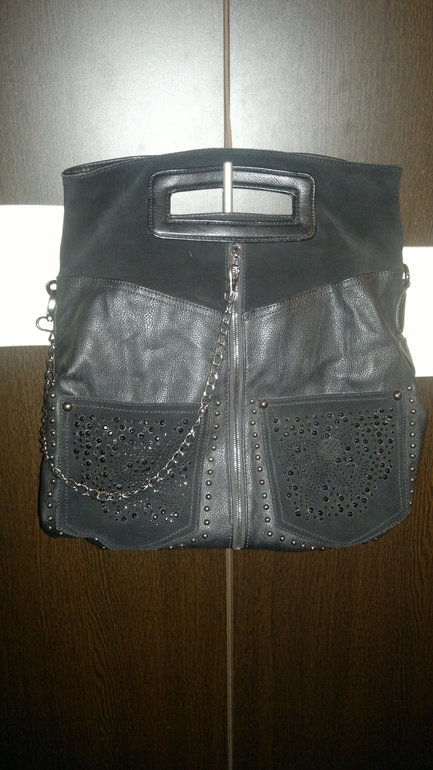 Сумка кожа с замшей 1700. новая