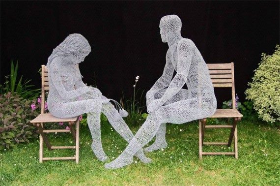 Проволочные творения Дерека Кинзетта.