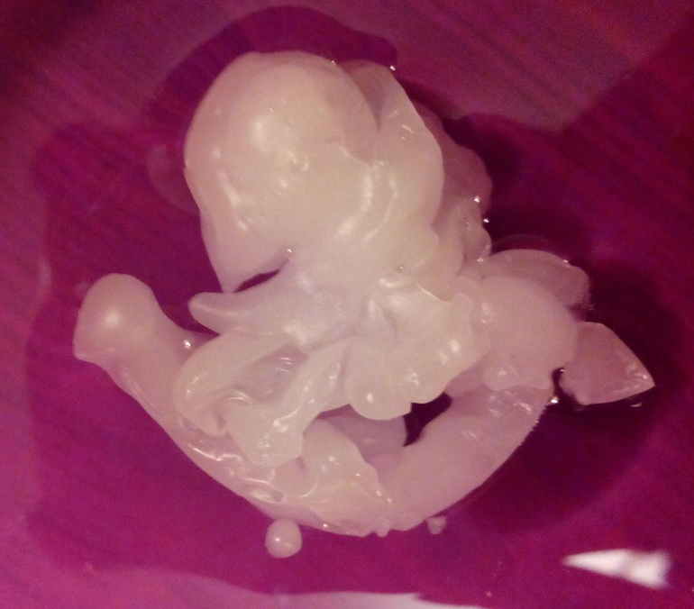 Погадала вот ))) Мы с мужем вылили воск в воду и...