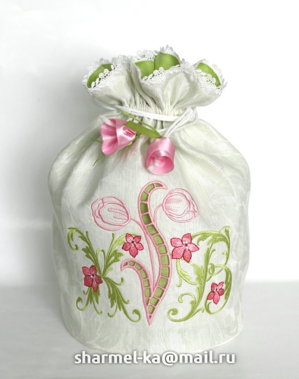 Мешок для кулича с вышивкой
