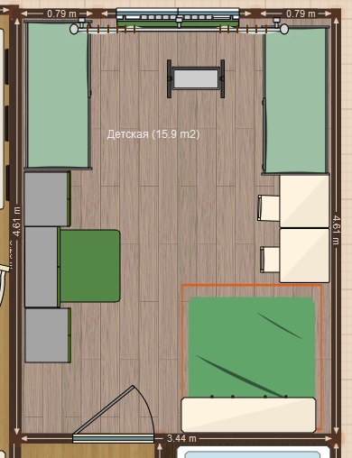 Помогите с планировкой детской комнаты