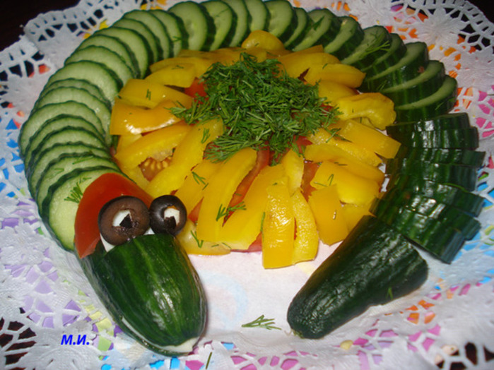 Подборка оформлений салатов