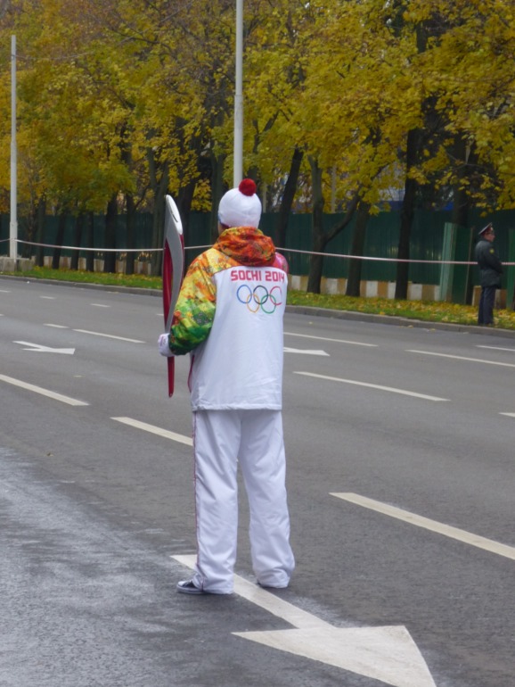 Приняли участие в эстафете Олимпийского огня)))