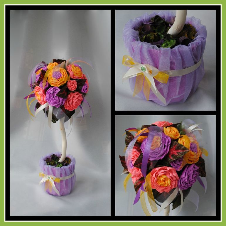 топиарии из искусственных цветов. топиария 8. топиарий на восьмое марта. топиарий стильный. топиарий 8.