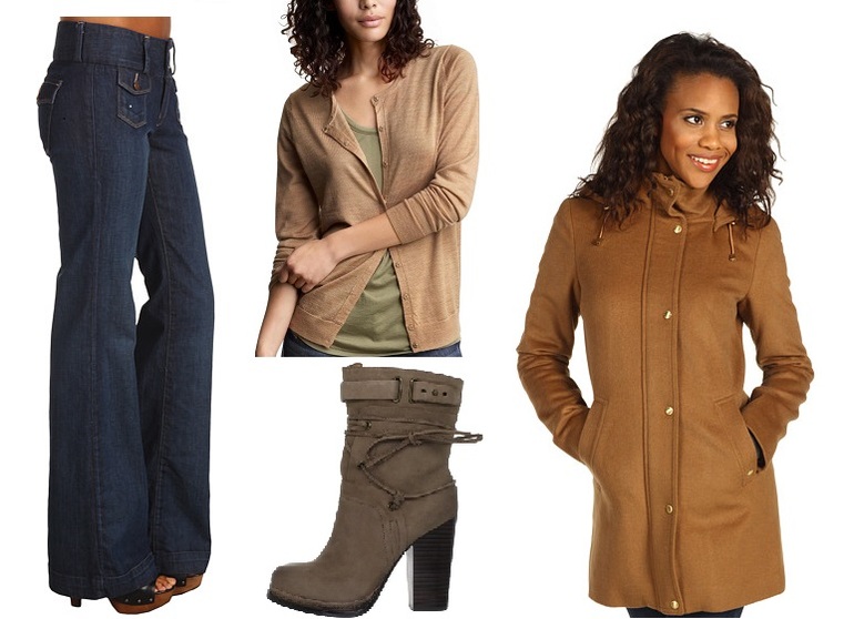 Новые джинсы Lucky Brand, кардиган GAP, пальто, ботинки