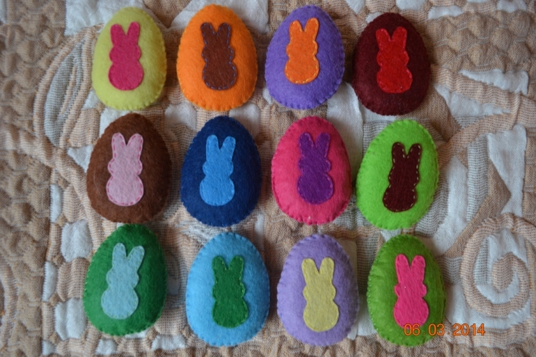 пасхальные яйца из фетра