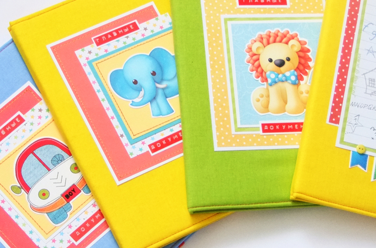 Серия обложек на свидетельства о рождении Children joy