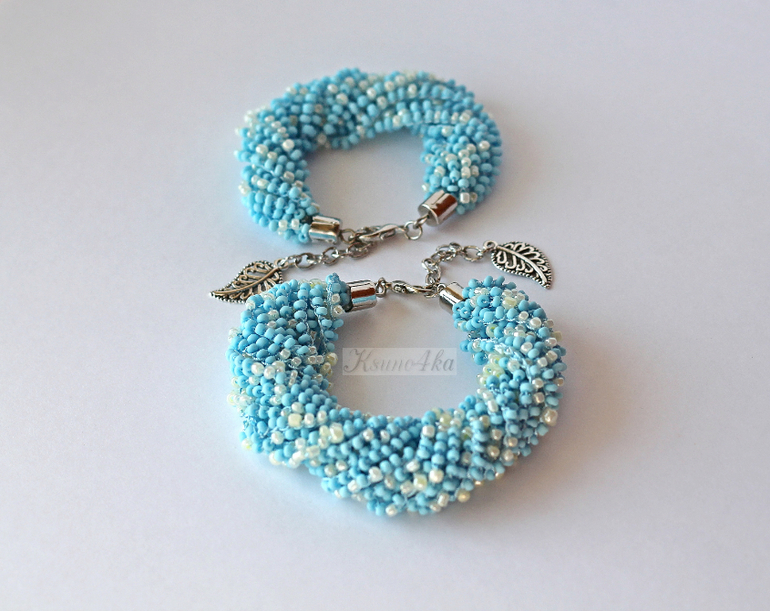 Новый цветочек из новых браслетов)