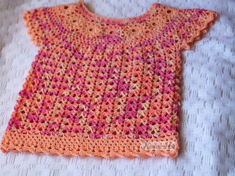 Кофточка к лету ягодного цвета)