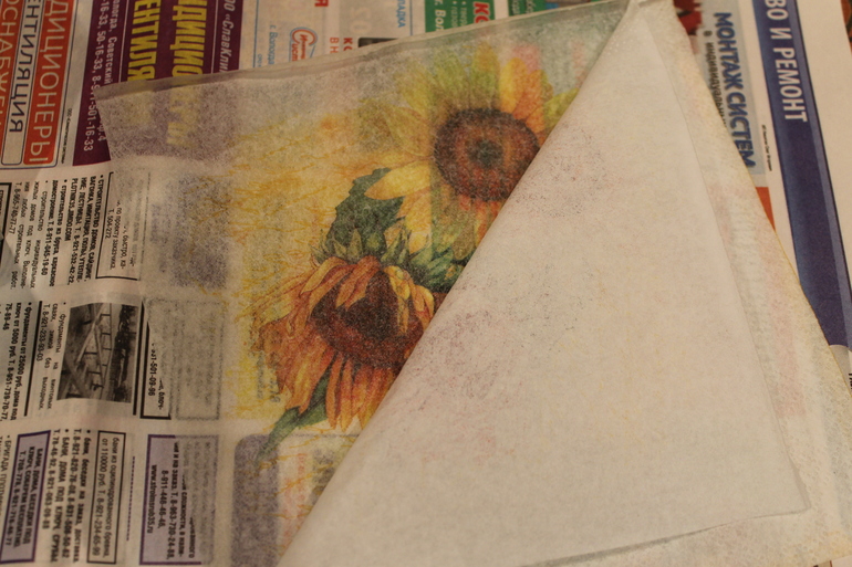 Совместный декупаж короба для специй.