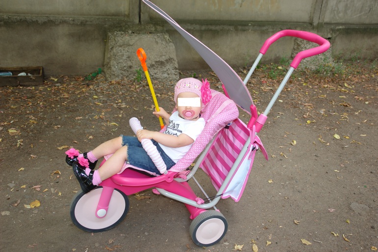 Велосипед-коляска 3 в 1 Italtrike EVOLUTION pink б/у. 4500 руб (без торга !)