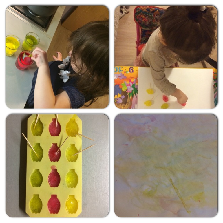 Художка он-лайн. Рисование кубиками льда.