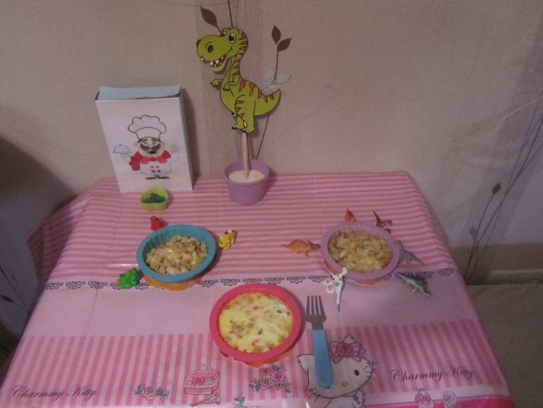 Готовим с детьми. Запеканка из макарон.