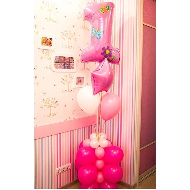 Фото шаров на день рождения девочке 1 годик