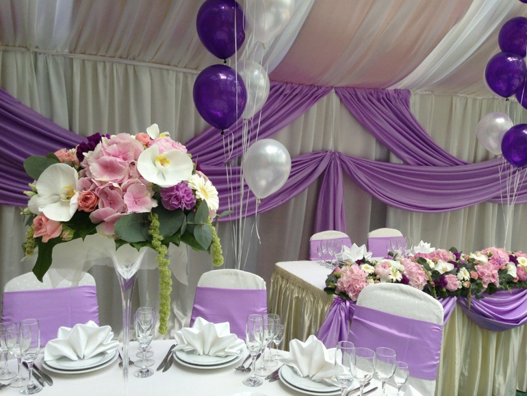 букет невесты, оформление зала, доставка цветов