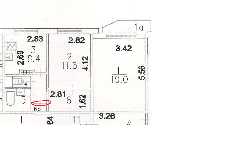 План квартиры п44 двушка