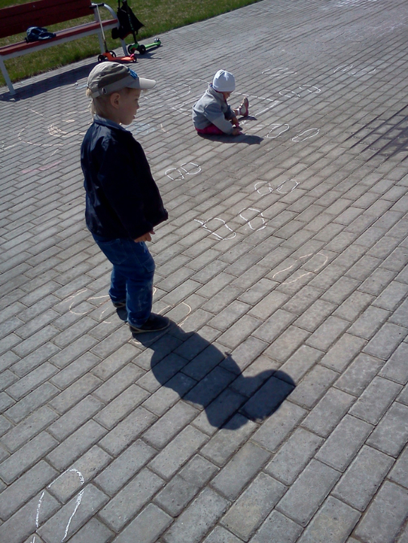 рисование мелками