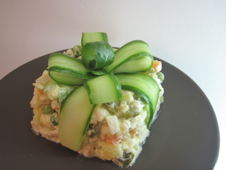 Оливье. вариант рецепта для правильного питания