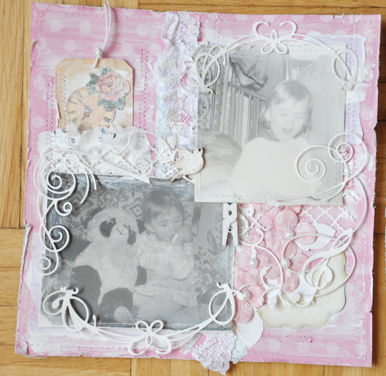 первый разварот в СП шебби альбом