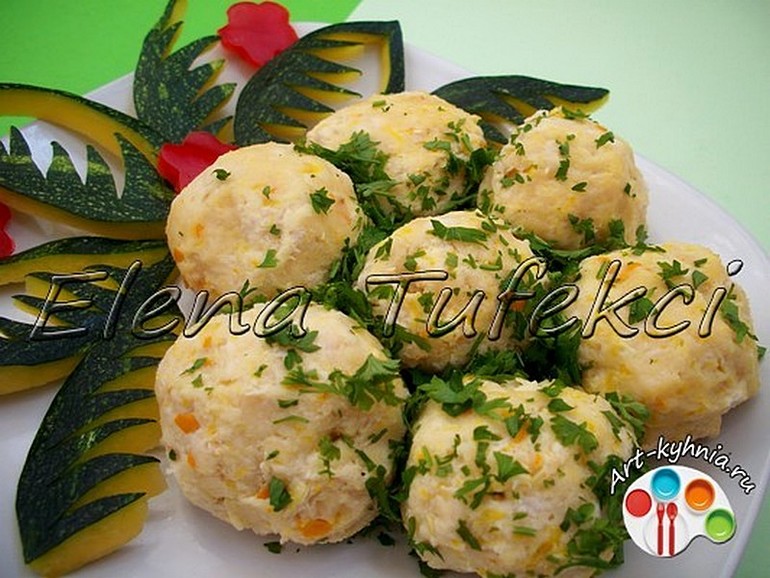 Кабачково-куриные фрикадельки