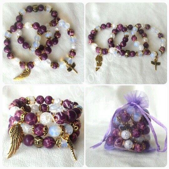 Браслеты с именами из натуральных камней