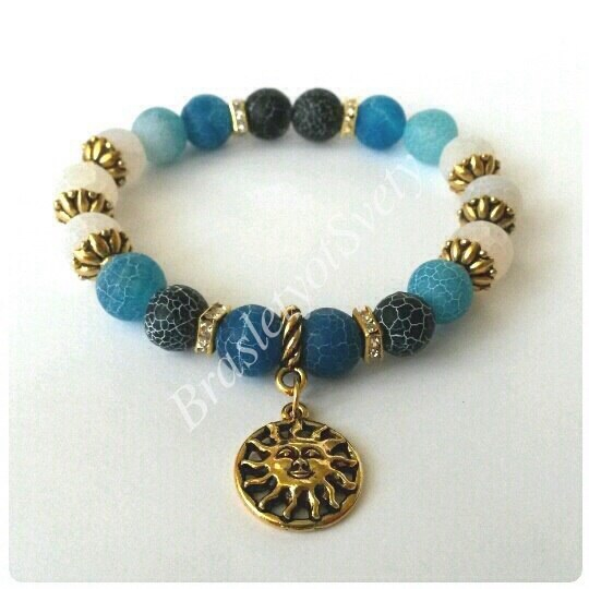 Браслеты с именами из натуральных камней