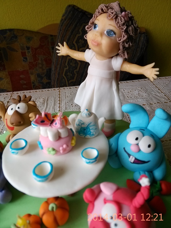 Торт День рождение Глаши со смешариками!!!