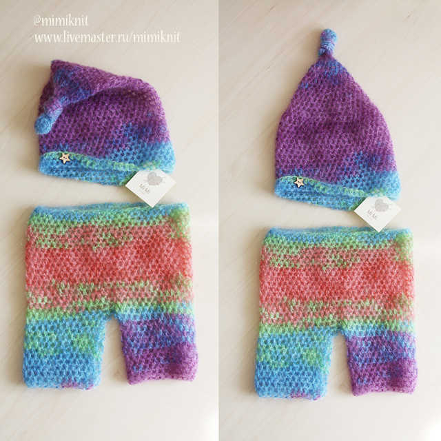 Шапки и костюмчики для фотосессии новорожденных и прогулок -)