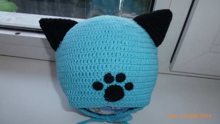 шапка котик