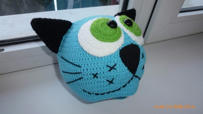 шапка котик