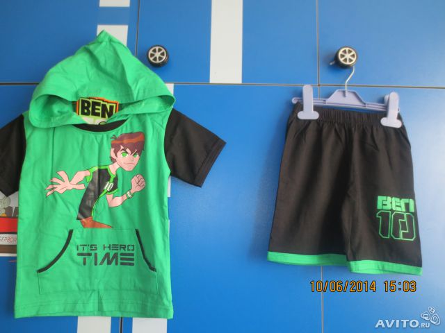 Футболка и шорты костюм  Ben 10 Бентен новые