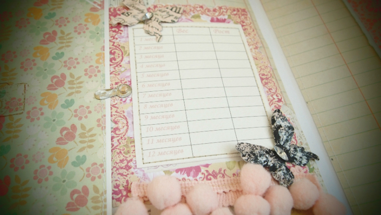 Зефирный альбом для маленькой девчушки Кати