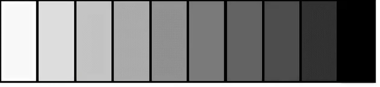 Размеру цвету черные белые. Ахроматическая шкала серых тонов. Шкала ахроматических цветов. Градация от белого к черному. Шкала от черного к белому.