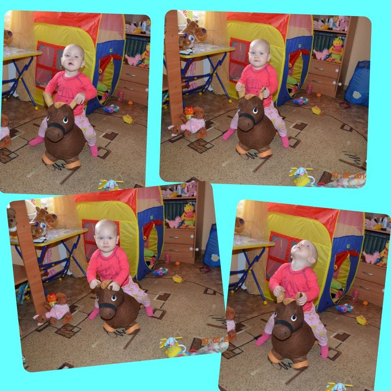 сегодня сама села на лошадку...