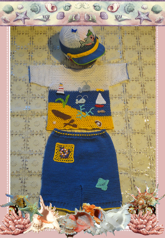 Комплект крючком для мальчика