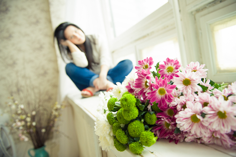 Оленька в фотостудии Шэбби-хауз.