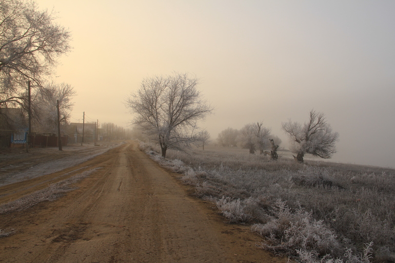 У нас по-утрам была зима