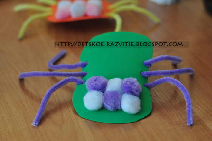 Творчество с детьми: паучок с пушистыми лапками