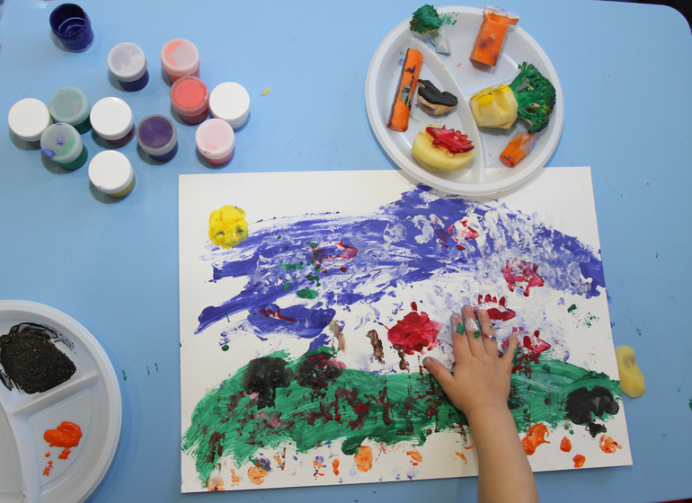 Наше первое занятие в Художке on-line.