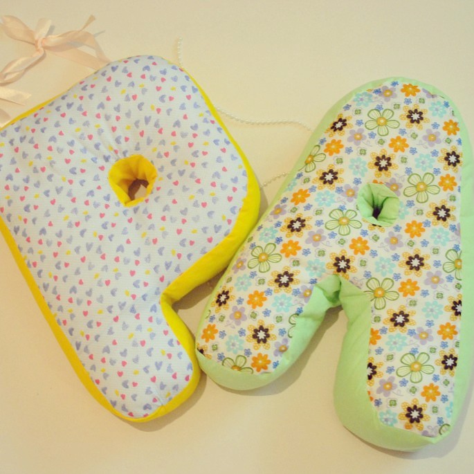 буквы-подушки...