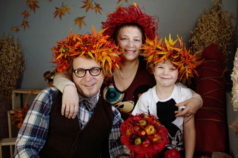 Осенняя фотосъемка в стиле Хеллуин. Фотостудия.