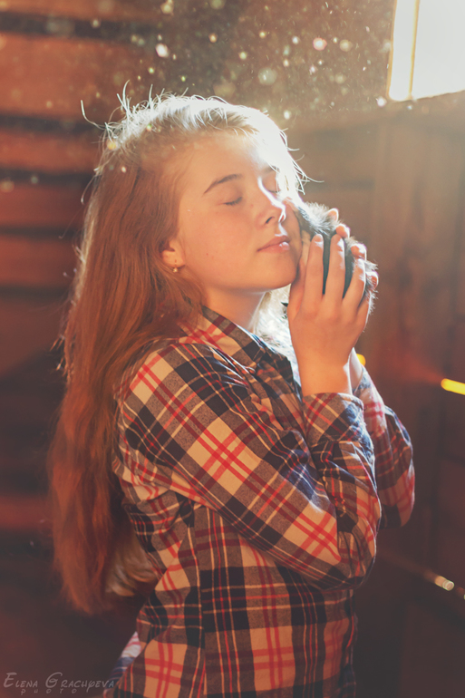 На чердаке.