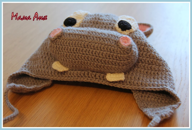 Шапочка "Бегемотик"