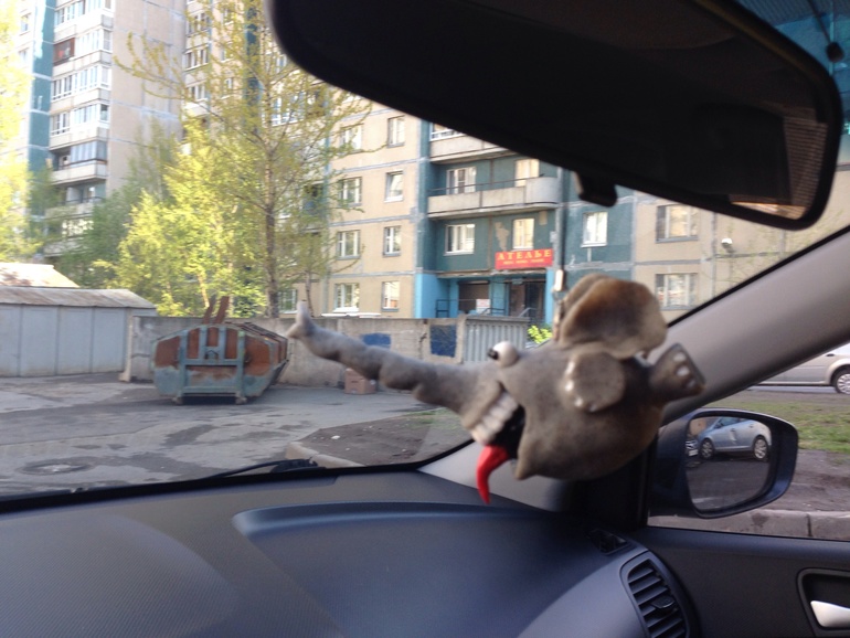 Мой Слон-летяга из полимерной глины:)