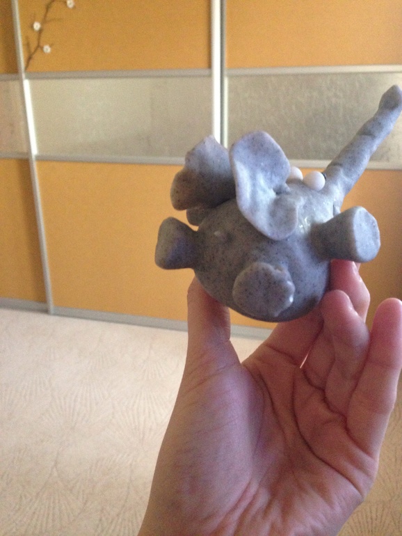 Мой Слон-летяга из полимерной глины:)