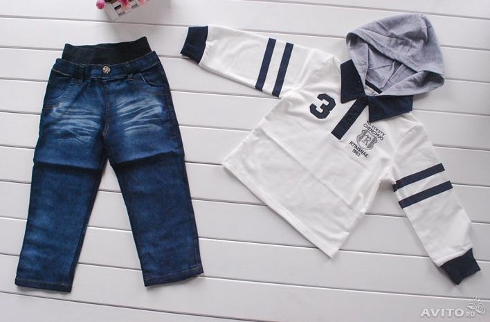 Костюм Джинсы + Спортивная кофта на 2 года