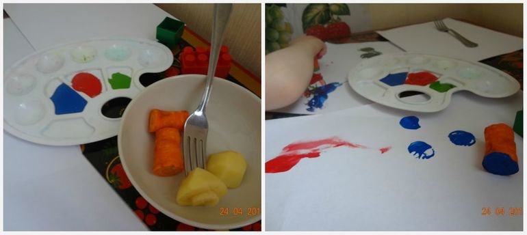 Художка-1. Рисование штампами.