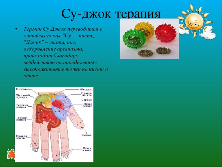 Су джок терапия в детском саду презентация